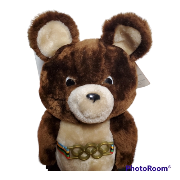 1980 Moscow Olympic Bear Misha with Original Tags Stuffed Brown Collectible 13" - Picture 6 of 15